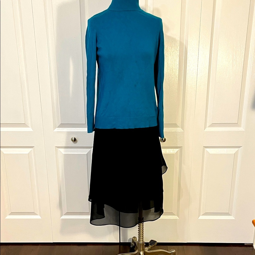 Traditional black layered chiffon skirt